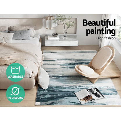 Artiss Floor Rug 160x230 Washable Mat Carpet Short Pile Poca -Home Living Store - -