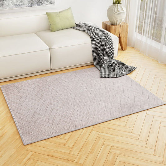 Artiss Floor Rugs 120x160cm Washable Area Mat Large Carpet Microfiber Ripple -Home Living Store - -