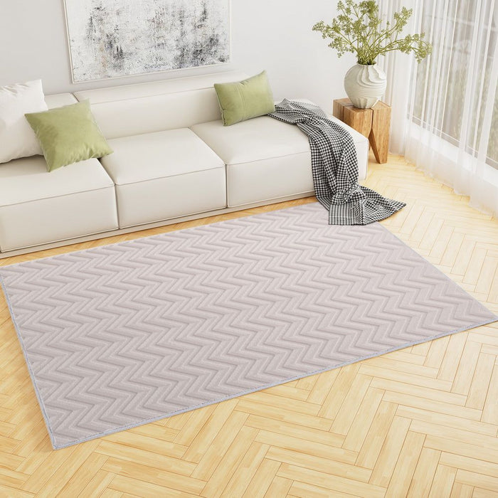 Artiss Floor Rugs 160x230cm Washable Area Mat Large Carpet Microfiber Ripple -Home Living Store - -