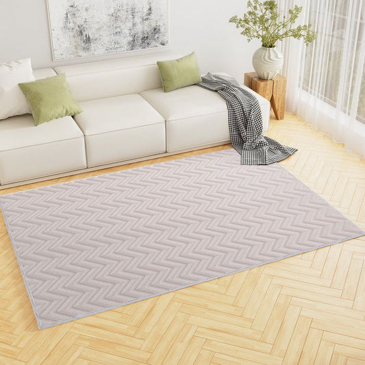 Artiss Floor Rugs 160x230cm Washable Area Mat Large Carpet Microfiber Ripple -Home Living Store - -