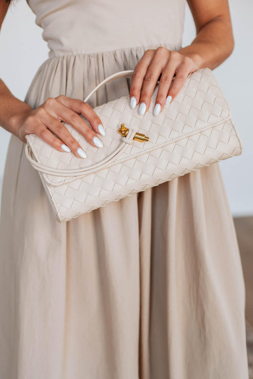 Asha Clutch Crossbody - Cream