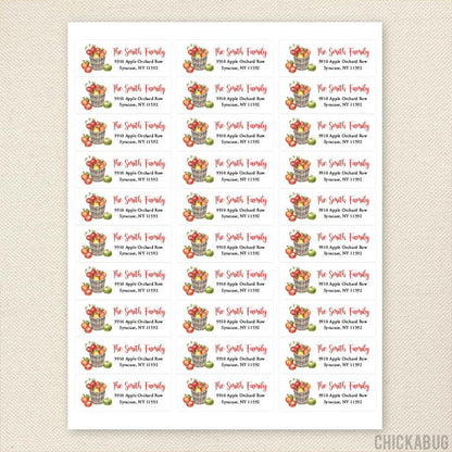 Autumn Apple Address Labels