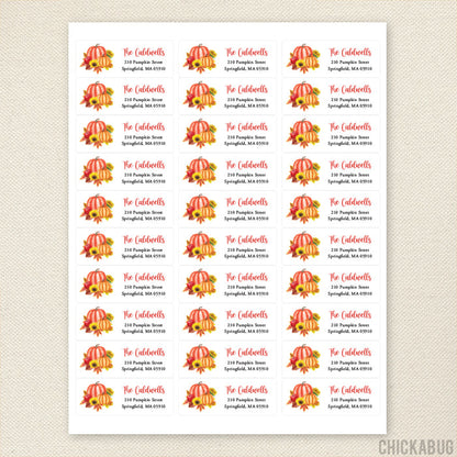 Autumn Pumpkin Address Labels