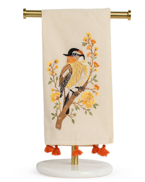 Autumn Sparrow Hand Towel   Oat/Multi   20x28