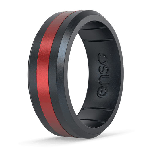 Axis Ring - Black Pearl & Ruby