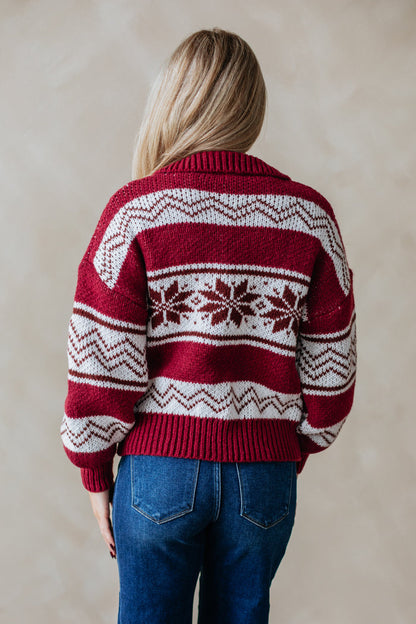 Ayrine Knit Jacket - Cranberry