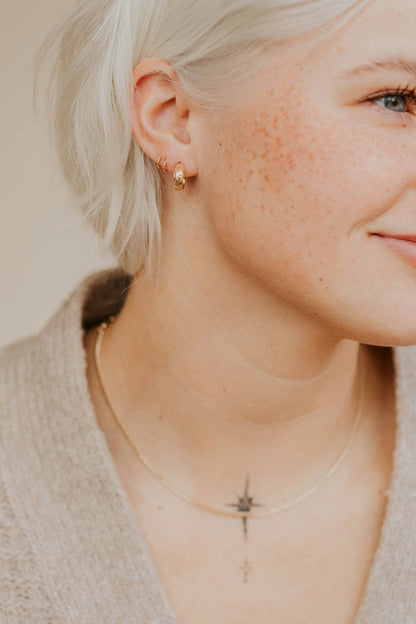 Baby Flora Hoops | 14kt Gold Fill or Sterling Silver