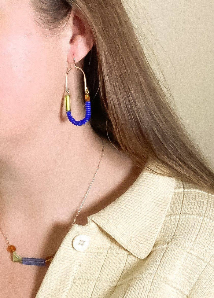 Balance Earrings- Rose, Topaz, and Chartreuse