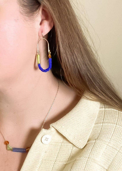 Balance Earrings- Rose, Topaz, and Chartreuse