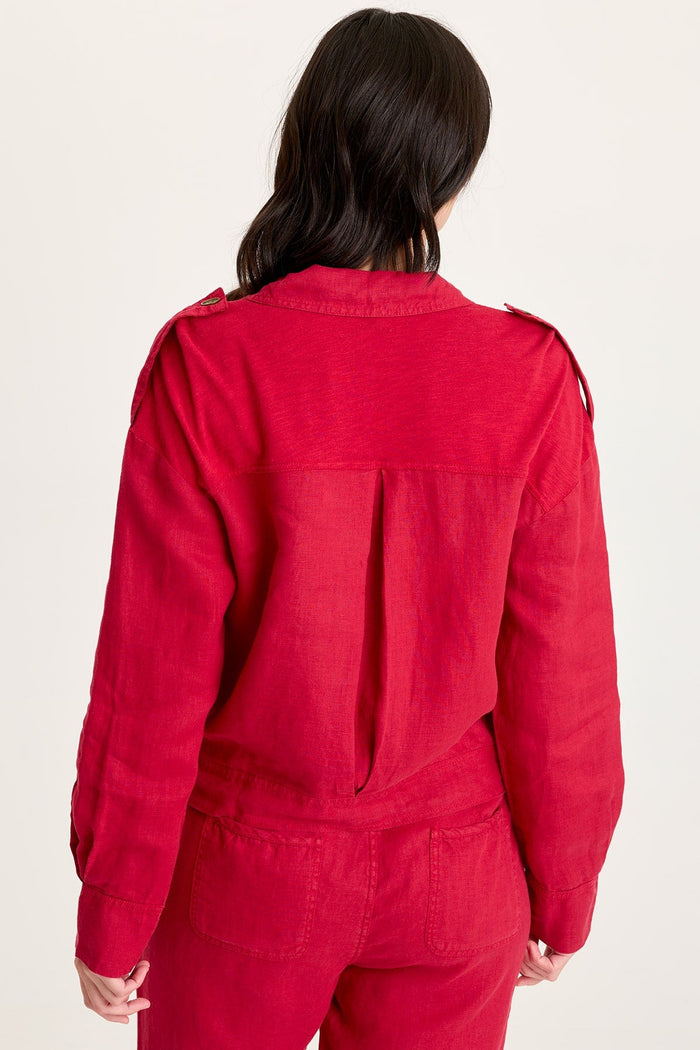 XCVI Baltazar Linen Pleated Jacket