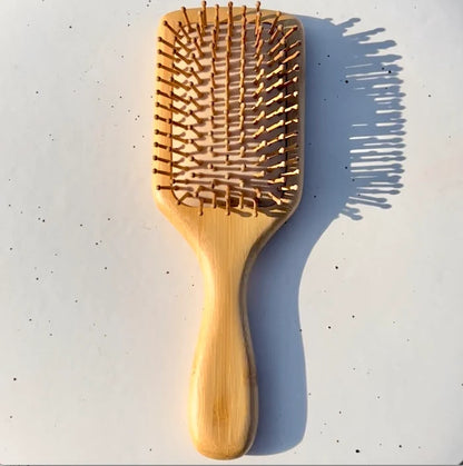 Bamboo Paddle Spa Hairbrush (Square)