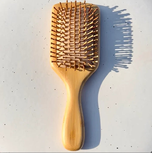 Bamboo Paddle Spa Hairbrush (Square)