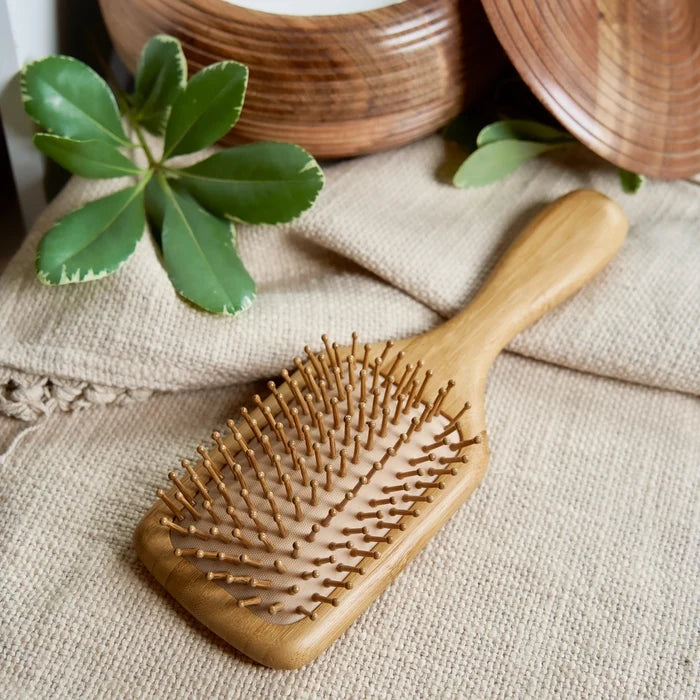 Bamboo Paddle Spa Hairbrush (Square)