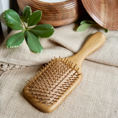 Bamboo Paddle Spa Hairbrush (Square)