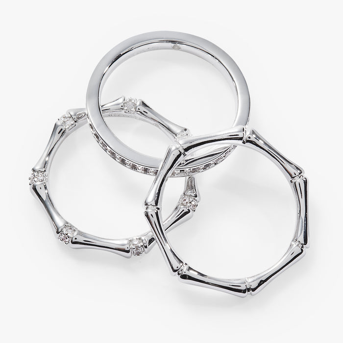 Bamboo Trio Ring Set