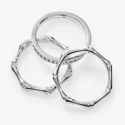Bamboo Trio Ring Set