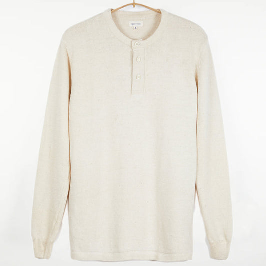 Bandhu Henley Flat Knit Sweater Kora