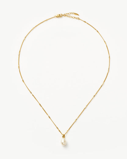 Baroque Pearl Twisted Chain Necklace | 18k Gold Plated Vermeil/Pearl Necklaces Missoma