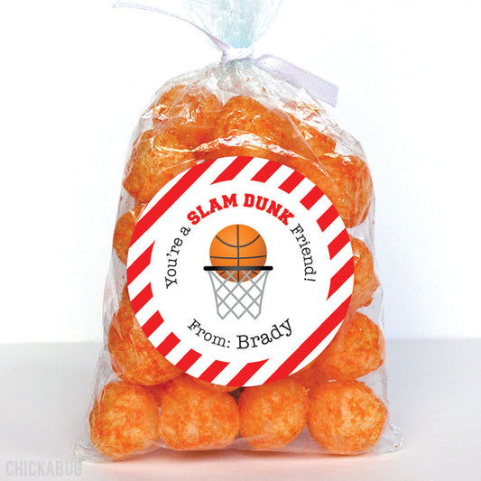 Basketball Valentine's Day Stickers