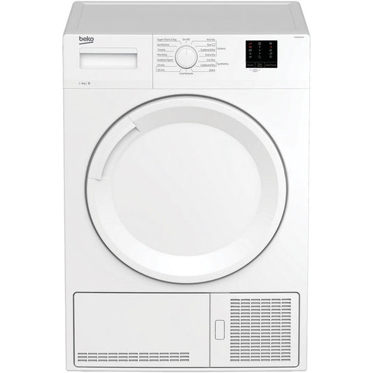 Beko DTKCE80021W 8kg Condenser Tumble Dryer with Sensor Programmes White