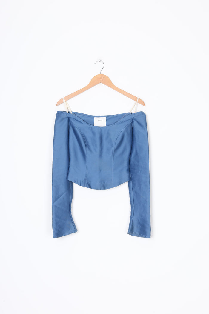 Benjamin Alexander Womens Blue Top Size 6