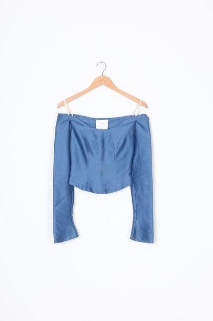 Benjamin Alexander Womens Blue Top Size 6
