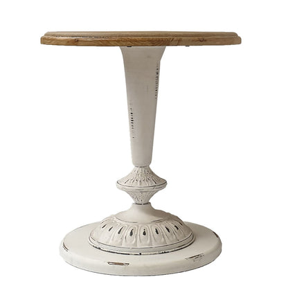 Beth End Table 490mm Raw Pine Top, White Leg, Base by Criterion - Home Living Store - End Table