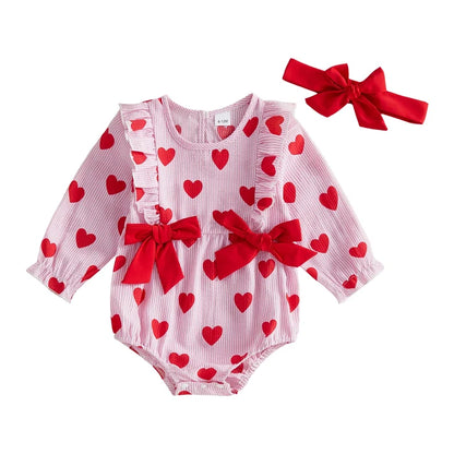BIG HEARTS Bowtie Romper