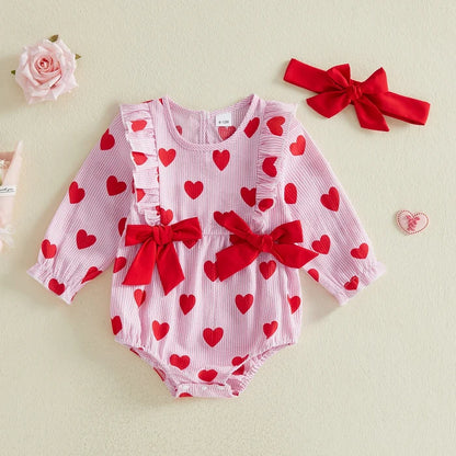 BIG HEARTS Bowtie Romper