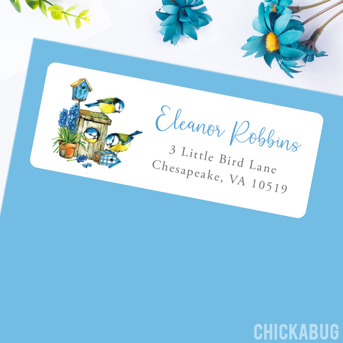 Birds and Birdhouses Address Labels