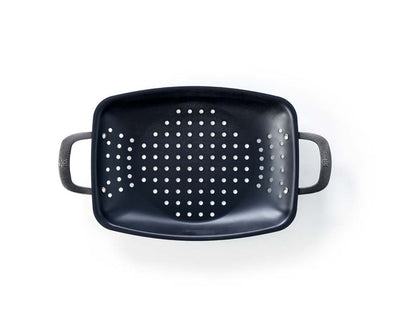 Black Steel BBQ grillschaal 38x27 cm zwart bovenaanzicht