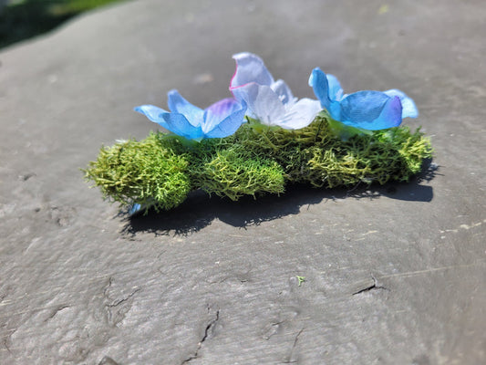 Blue Fairy Flower Hair Clips