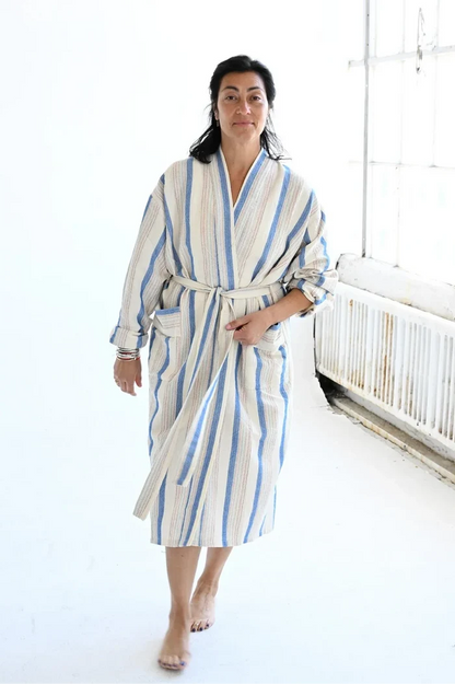 Blue Ivory Montauk Long Bathrobe