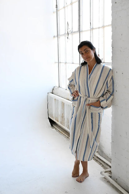 Blue Ivory Montauk Long Bathrobe