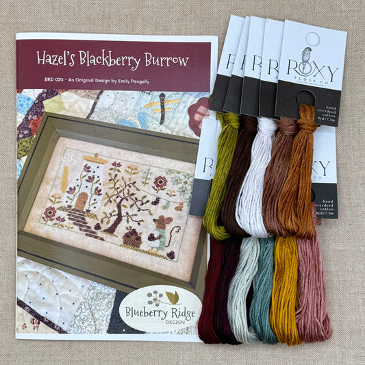 Blueberry Ridge Design - Hazel's Blackberry Burrow - Cross Stitch Chart and/or Roxy Floss Co Threads