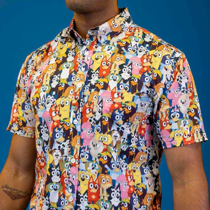 RSVLTS Bluey Short Sleeve Shirt Bluey "Primary Pals" – KUNUFLEX Short Sleeve Shirt