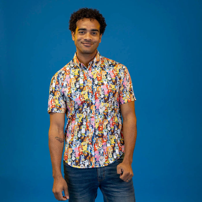 RSVLTS Bluey Short Sleeve Shirt Bluey "Primary Pals" – KUNUFLEX Short Sleeve Shirt