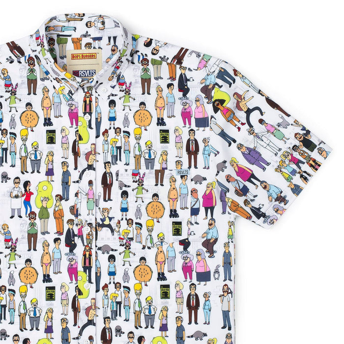 RSVLTS XS RSVLTS® Bob's Burgers "Character Mash Up"_ KUNUFLEX Short Sleeve Shirt Bob's Burgers "Character Mash Up"_ KUNUFLEX Short Sleeve Shirt