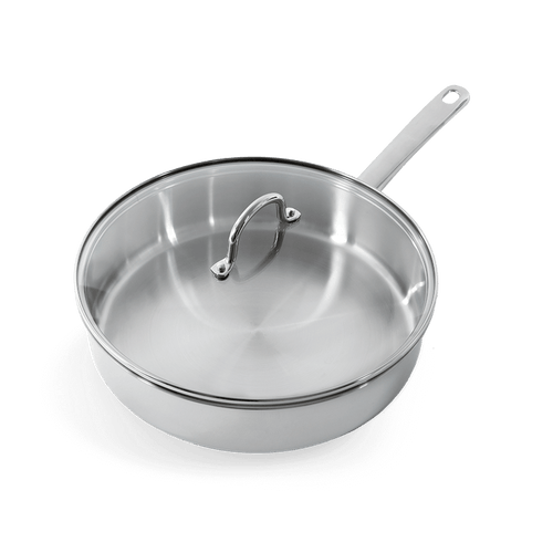 Bright hapjespan 28 cm met deksel bovenaanzicht
