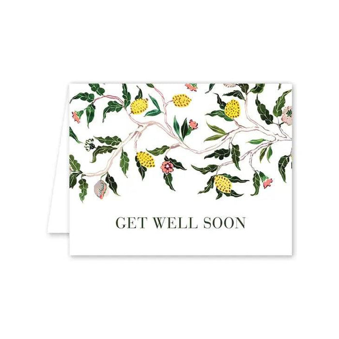 Brocade Botanical Get Well Card