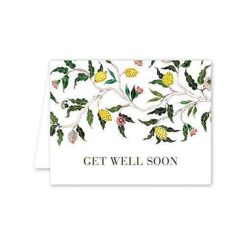 Brocade Botanical Get Well Card