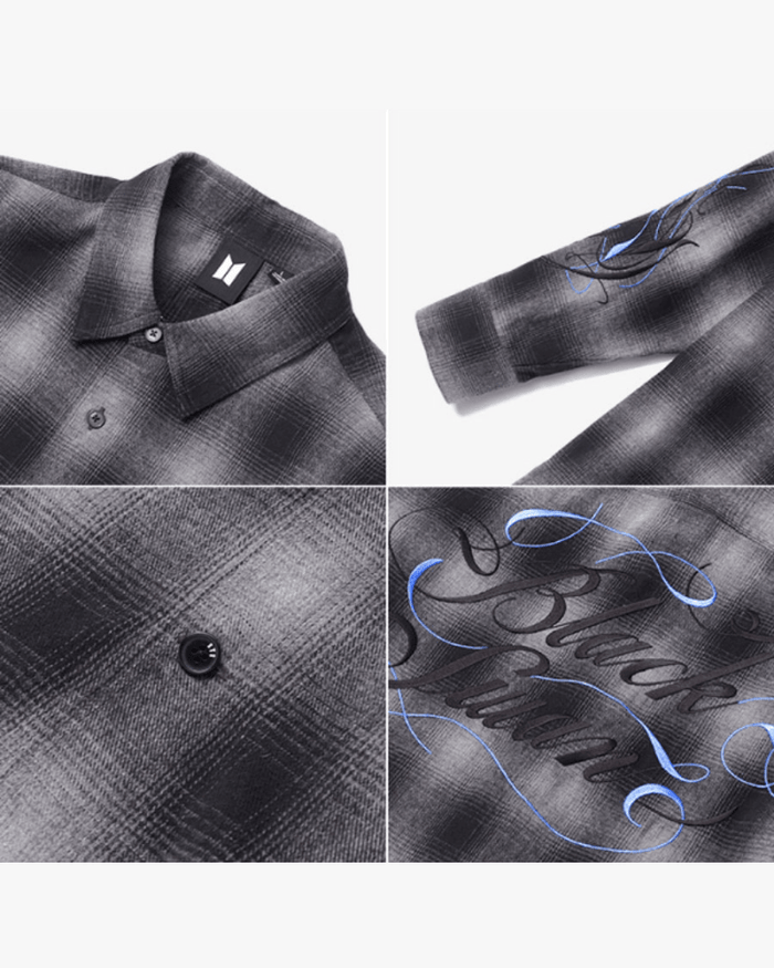 BTS Black Swan Flannel Shirt 01 (Gray)