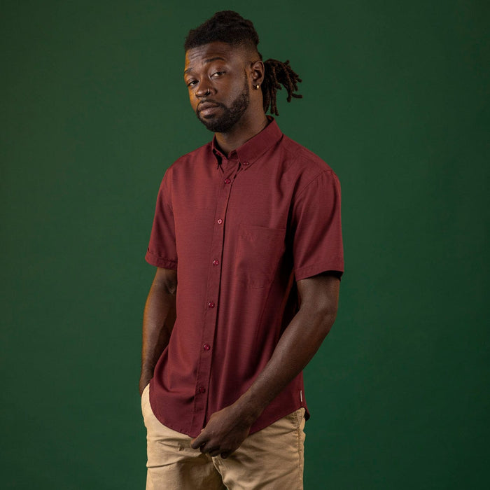RSVLTS RSVLTS RSVLTS "Burnt Russet"_ KUNUFLEX Short Sleeve Shirt