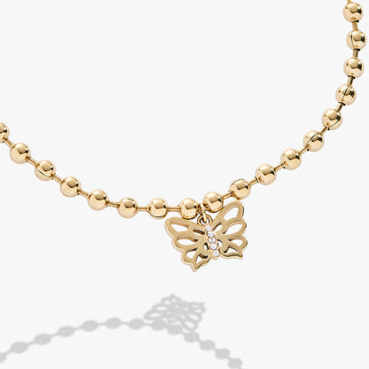 Butterfly Ball Chain Bracelet