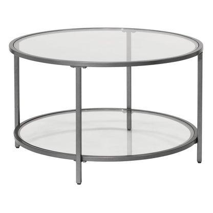 Camber Elite 28" Round Coffee Table, Pewter 72056