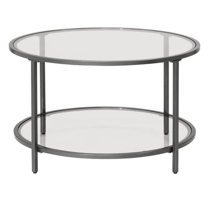 Camber Elite 28" Round Coffee Table, Pewter 72056