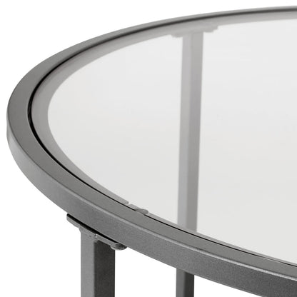Camber Elite 28" Round Coffee Table, Pewter 72056