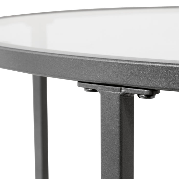 Camber Elite 28" Round Coffee Table, Pewter 72056