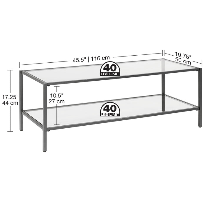 Camber Elite 45" Rectangle Coffee Table, Pewter 72060