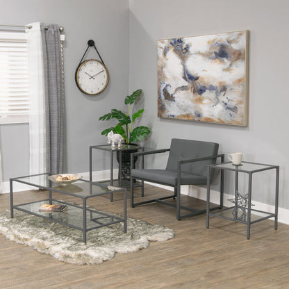 Camber Elite 45" Rectangle Coffee Table, Pewter 72060